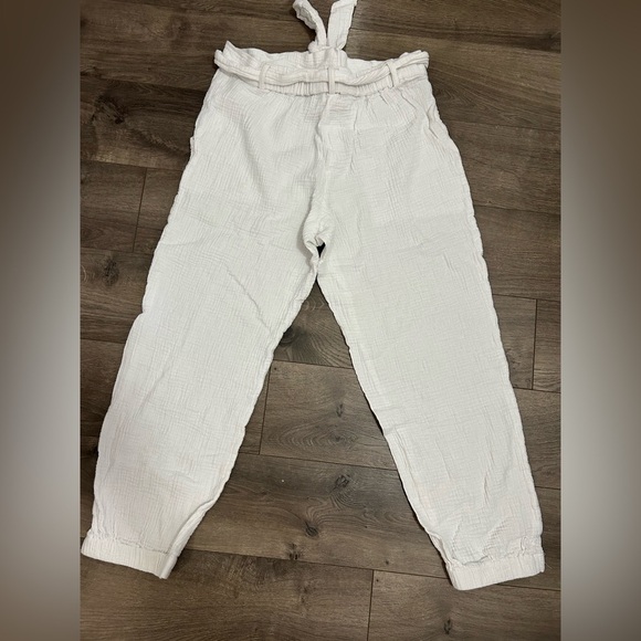 Magaschoni White Organic Cotton Tie Up Pants - Picture 4 of 5